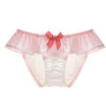 Japanese Navy Style Cartoon College Cosplay Milk Silk Underwear Bow Cute Lovely Women's Panties High Elasticity Breifs. 