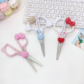 Hello Kitty Kawaii Cinnamoroll Cartoon Stainless Steel Scissors Anime Sanrioed Girl Heart Hand Account Sticker Cutting Scissors. 
