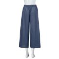 Women Palazzo High Waist Wide Leg Culottes Cotton Linen Trousers Loose Pants PA173. 