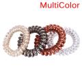Rubber Telephone Wire Hair Ties Spiral Slinky Hair Head Elastic Multicolor Bands. 