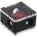 G1/4 Port 3 Impeller Pom Acrylic Water Flow Meter Current Meter Indicator Water Cooler for Computer Pc Water Cooling System. 