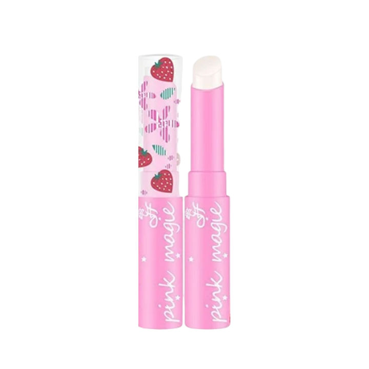 pack of 3 - Lipstick Strawberry Flavor Changeable Color lip balm