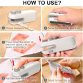 Portable Sealing Machine 2 in 1 Rechargeable Mini Sealer Machine | Mini Sealing Machine 2 in 1 USB Rechargeable Portable Sealing Machine with Cutter | Portable Heat Sealer for Food Storage, Snacks & Chips Bags. 