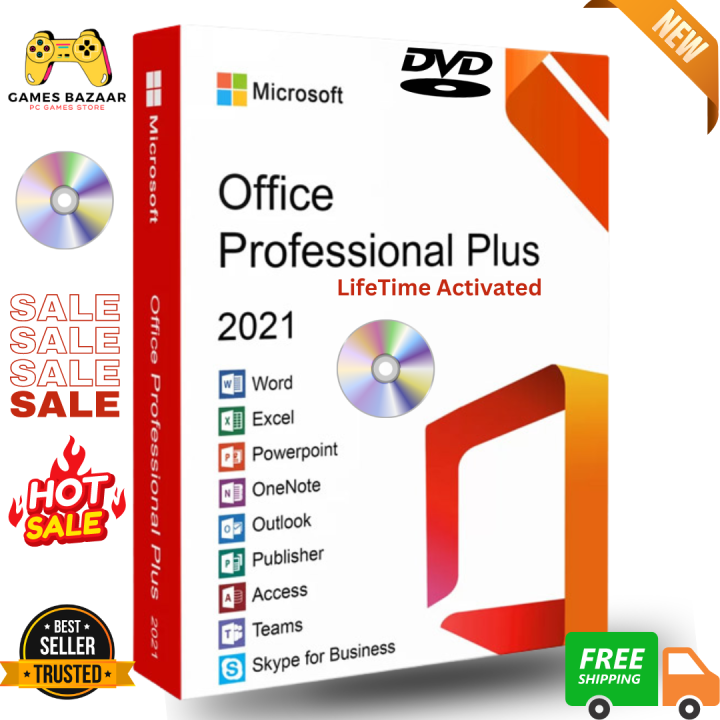 Microsoft Office 2021 Professional Plus DVD - Lifetime Activated | Daraz.pk