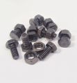 Pack of 10pcs HQ 12mm x 7.5mm OR 0.5 inch 5/16 Black Metal Bolts with Nuts Hexagonal Screw Nut Bolt SJ Online Mart. 