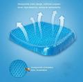Silicon Gel Cushion Sitter Seat Cushion with Non-Slip Cover Breathable Honeycomb Design Absorbs Pressure. 
