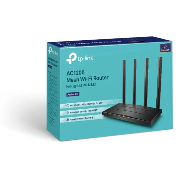 TP-Link%20Box%20Pack%20Wi-Fi%20Router%20Archer%20C6%20AC1200%20Wireless%20MU-MIMO%20Dual%20Band%20Gigabit%20Router%20-%20Image%202