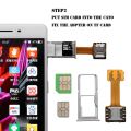 Universal DIY Android Phone TF Dual SIM Card Adapter Nano Cato Hybrid Sim Slot For Micro SD Extender. 