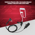 Talkie Earphone 2 Pin Acoustic Tube with PTT Mic for Motorola FD-150A FD-450A FD-160A FD-460A XTN446 XTN500 XTN600 XTN. 