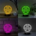 Football Shaped 3D Night Light. 3D Illusion Night Lamp with Cool Football Design. Acrylic Desk Lamp with Remote Control, 16-Color Changing Night Lamp Gift for Football Lover Friends. Led Table Lamp . 3D Effect Led Light as Gift.. 