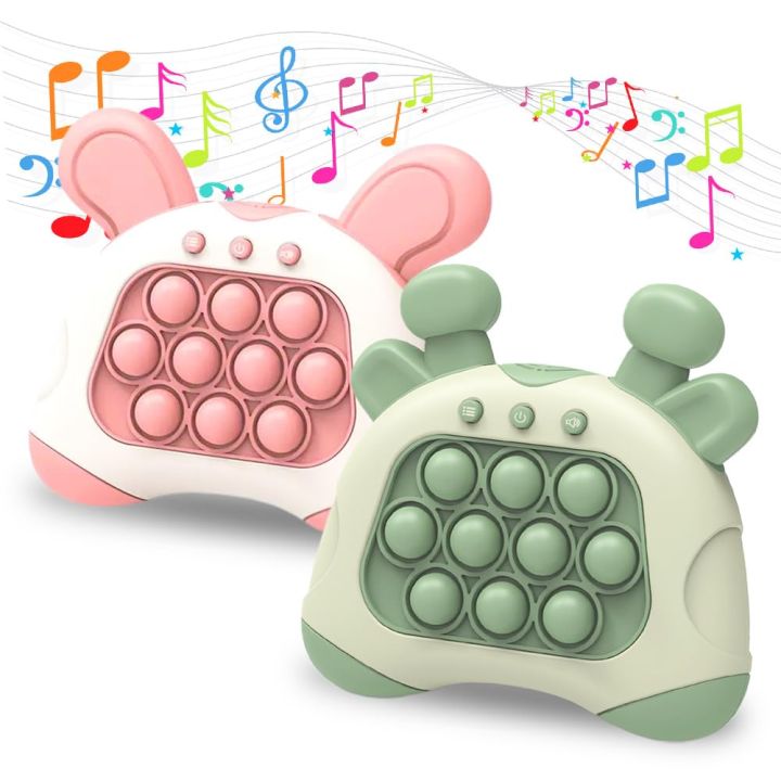 Pop It Game Light Up Fidget Toy, Quick Push Game Console, Whack a Mole Game, Decompression Breakthrough Puzzle Pop Game Machine, Multiple Game Modes Toy for 3+ Years