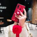 【 ETOP 】 Hot Luxury Gold Foil Marble Phone Cases for Huawei Honor 8X Glitter Cover Stand Case for Huawei Honor 8X Honor 9S/Y5P 2020 Y6P with Hair Ball. 