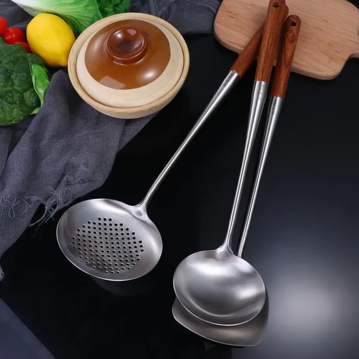 Techmanistan%20Stainless%20Steel%20Cooking%20Spoons%20With%20Wooden%20Handle,%20Turner%20Spatula%20Stainless%20Steel%20Wok%20Spatula%20Wok%20Spatula%20Ladle%20Skimer%20Ladle%20-%20Image%209