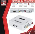 HDMI To Audio Video RCA AV/CVBS Adapter HD 1080P Mini HDMI 2AV Video Converter BOX For PS3 VCR DVD PC. 