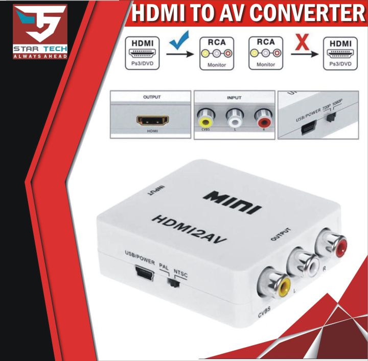 HDMI%20To%20Audio%20Video%20RCA%20AV/CVBS%20Adapter%20HD%201080P%20Mini%20HDMI%202AV%20Video%20Converter%20BOX%20For%20PS3%20VCR%20DVD%20PC%20-%20Image%202