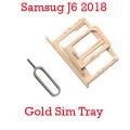 Samsung Galaxy J6 2018 Gold Sim Tray Sim Jacket Sim Slot Sim Door For Samsung Galaxy J6 2018. 
