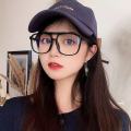 GMLV New Fashion Large Frame Flat Lens Computer Anti Blue Light Eye Protection Glasses for Men Women. 