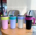 Imported 1200ml 304 Stainless Steel 40Oz Large Capacity Handle Large Ice Cup Car Giant Gradient Cup with Straw for Girls and School Kids Gym and Office Use Large Tumbler for Girls. 