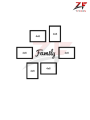 ZF Set of 6 Black Solid Eco Series Photo Frames with Family MDF. 