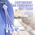 2A Portable 15cm Multi 3 in 1 Cable Short keychain Fast Charging Cable for Micro USB Type C iPhone Cord. 