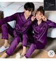 Couple Nightwear Satin Fabric 2-Piece Nighty Suit Set – Unisex, Comfortable & Luxurious. 