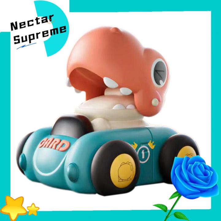 Interactive Dino Car Interactive Dinosaur Car Toy for Kids Pull Back Inertial Drive Truck with Educational Benefits Perfect Gift for Boys Girls Press Go Dino Car