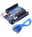 Arduino UNO R3 DIP with USB Cable - ATMega328p Micro controller. 