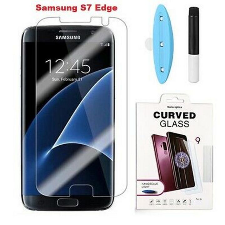 Samsung S7 Edge Uv Tempered Glass Film for S7 Edge 9H 3D UV Liquid