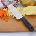 Crinkle Cutter Wavy Chopper Cut Knife - Stainless Steel Wavy Slicer - Wavy Vegetable - Cutter Potato Cucumber Carrot -. 