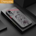 chenyyka For Infinix Hot 11s NFC Case Fashion Line Girl Pattern Thin Shockproof Frosted Transparent Hard Cases Silicone Phone Cases. 