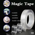Tape Double Sided Nano Tape Washable Removable Transparent Waterproof Reusable Home Gadgets 1 Mtr. 