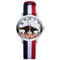Fashion Cartoon Cute Dinosaur Style Children's Wrist Watches Kids Student Girls Boys Quartz Nylon Strap Clock JA51. 