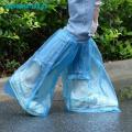 【waterfuk 5Pair Disposable waterproof thick plastic rain shoe covers anti-slip. 