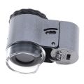 50X Magnifier Adjustable Magnifying Glass Optical Tool  with 2 LED Light and UV Light for Jewelry//Bank Checking. 