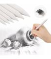 Set of 06 Charcoal Blender Blending Stump Pastels & Tortillion For Sketch Drawing. 