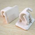 HYQZLTCA 8Pcs Self-Adhesive Hooks Wall Mounted Curtain Rod Bracket Shower Curtain Rod Fixed Clip Hang Rack. 