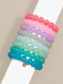 Colorful Glass Pearl Bracelet Collection - Perfect Stylish Accessories for Girls with a Korean Flair". 