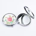 Mini Makeup Compact Pocket Mirror Flower Butterfly Bamboo Metal Portable Two-side Folding Makeup Mirror Vintage Cosmetic Mirrors. 