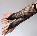 Fishnet Lace Hollow Elastic Hand Gloves Fashionable Women Gloves with High-End Finishing. 