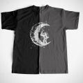 100% cotton digging the moon print funny mens o-neck t shirts fashion men's tops men T-shirt cool men tshirt male men tee shirts. 
