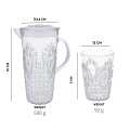 Glass - Jug - 3 Pcs Glass Set - Unbreakable Glass and Jug - Drinware - Glass For Milk, Tea and Water - Transparent Glass and Jug - High Quality. 