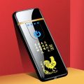 Lighter Rechargeable New Windproof and Durable Zodiac Good-looking Trendy Black Technology Fingerprint Sensor Cigarette Lighter. 