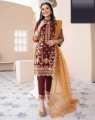 Stylish  Embroidered Shirt for Girls with Trouser & Dupatta (Three Piece Suit) Embroidered Dresses for Women/ Stitched 3 pc for Her/Girls/Women. 