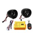 Motorcycle MP3 Player Speakers Audio Sound System FM Radio Security Alarm Wireless Remote with USB SD Slot. 