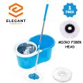 Magic Spin Mop Bucket with Stainless Steel Rod For Home Cleaning - Spin Mop Bucket - Spining Magic Spin Mop Thickened bucket 2 Heads Rotating 360° Easy Floor Mop Bucket System, Detachable Spinning Basket and Easy Wring - spin mop pocha. 