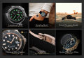 Getups - Luxury and Stylish Watch for Men - Rotatable Bezel - Adjustable Rubber Strap - Heavy Weight Wtches with Branded Box - Casual & Businesses Wear - Stainless Steel & Shockproof Case - Men' Accessories. 
