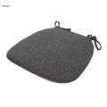 Chair Cushion with Ties Dining Chairs Nonslip Seat Cushion Pad Black Grey. 