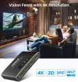 VWRHAR HDMI Switch 3 in 1 Out 4K UHD HDMI Switcher Splitter, Automatic Switch with Remote Metal HDMI Switch Box Hub Support 4K 30Hz 3D 1080P HDCP1.4 for PS5 PS4 Xbox DVD Player Fire Stick Apple TV PC. 