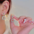 1Pair Korean Style Pearl Zircon Non-piercing Earrings Fashion Geometric Ear Clip GJCUTE. 