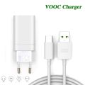 Original Oppo Vooc High Speed Mobile Charger for Oppo F9 F9 Pro F7 F5 F3 F3 Plus A71 A71K A83 A5 A3s A37F F1s / F3/Plus, F5/Youth, F7, A83, A37f, A37, A71, A57 and Other Oppo Devices-White. 